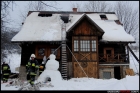 06-02-2012 - Pożar budynku mieszkalnego w Pewelce
